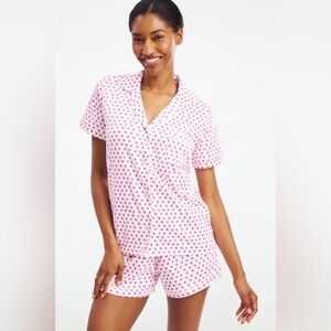 Roller Rabbit Pink and White Heart Pajama Set